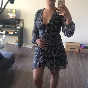 ALL IN FAVOR - polka dot wrap dress